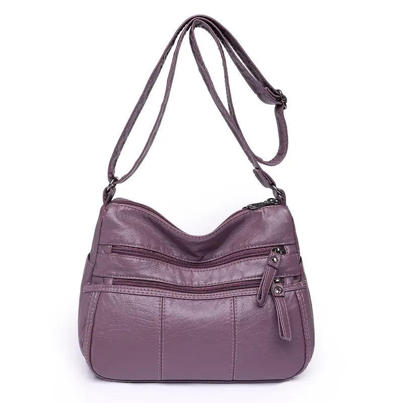 Brown PU Leather Crossbody Bag for Women - Image 10