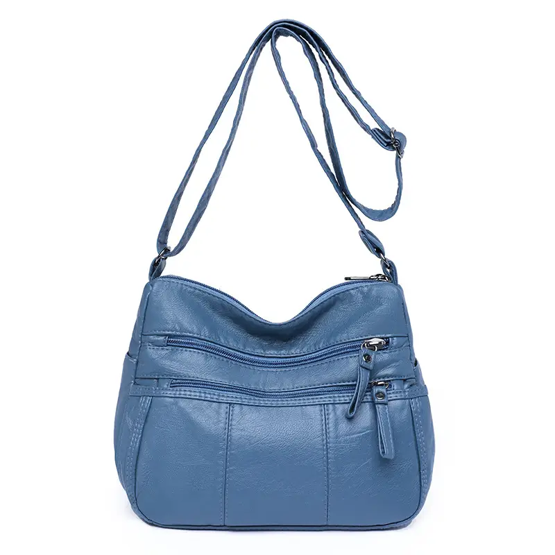 Brown PU Leather Crossbody Bag for Women - Image 2