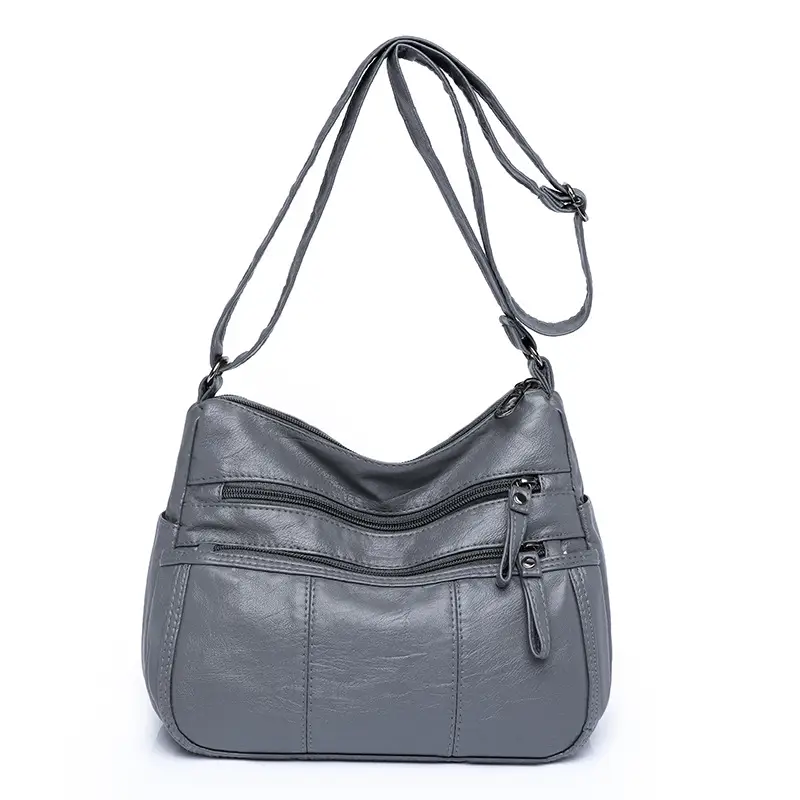 Brown PU Leather Crossbody Bag for Women - Image 5