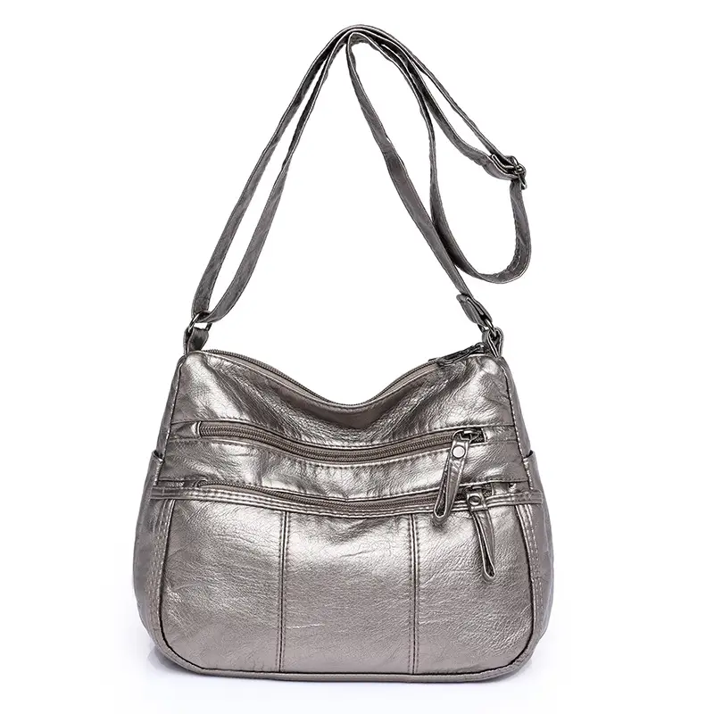 Brown PU Leather Crossbody Bag for Women - Image 8