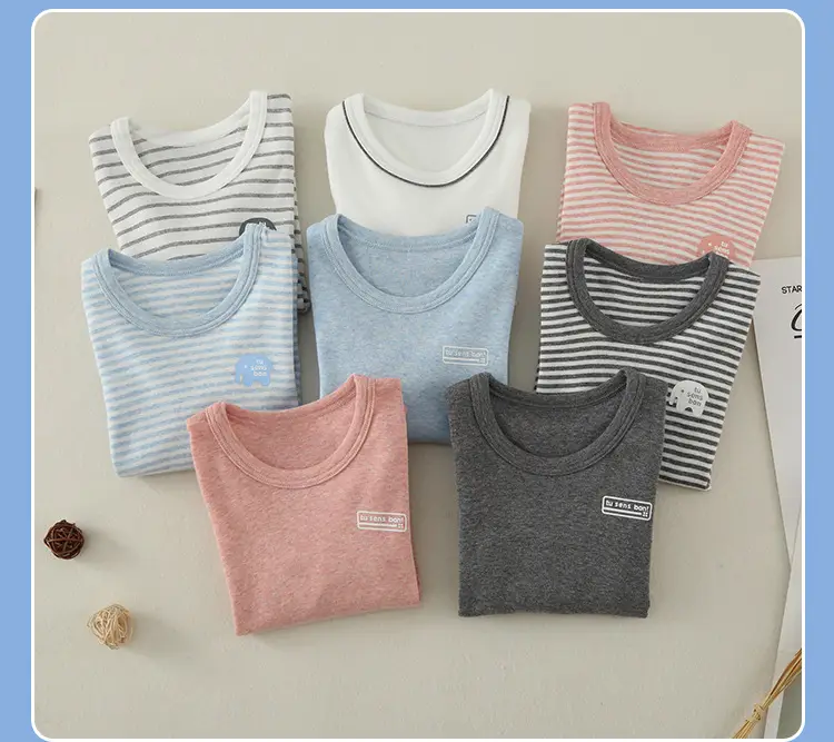 Baby Striped Cotton T-Shirt Medium Pink Striped Medium — feature 12