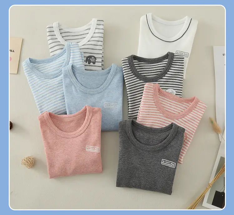Baby Striped Cotton T-Shirt Medium Pink Striped Medium — feature 13