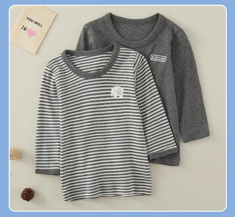 Baby Striped Cotton T-Shirt Medium Pink Striped Medium — feature 15