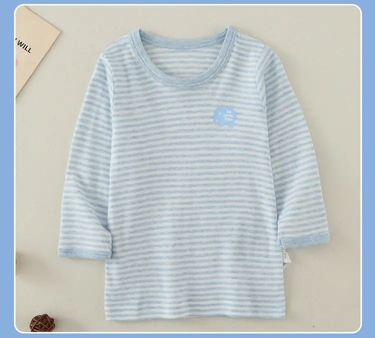 Baby Striped Cotton T-Shirt Medium Pink Striped Medium — feature 20