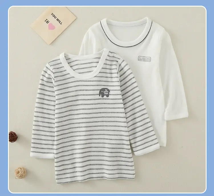 Baby Striped Cotton T-Shirt Medium Pink Striped Medium — feature 24