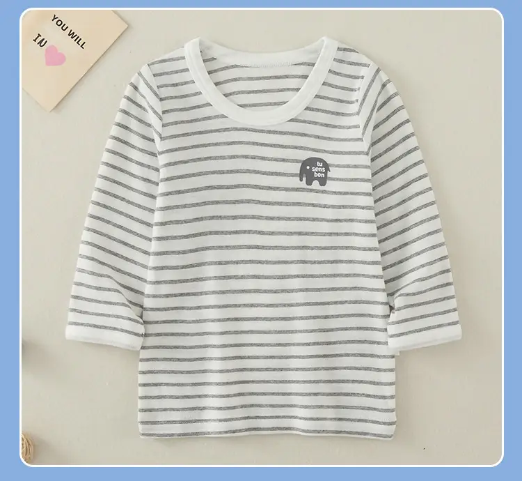 Baby Striped Cotton T-Shirt Medium Pink Striped Medium — feature 26