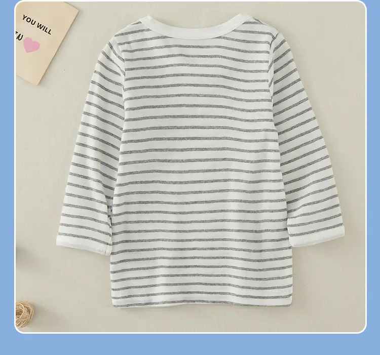 Baby Striped Cotton T-Shirt Medium Pink Striped Medium — feature 27