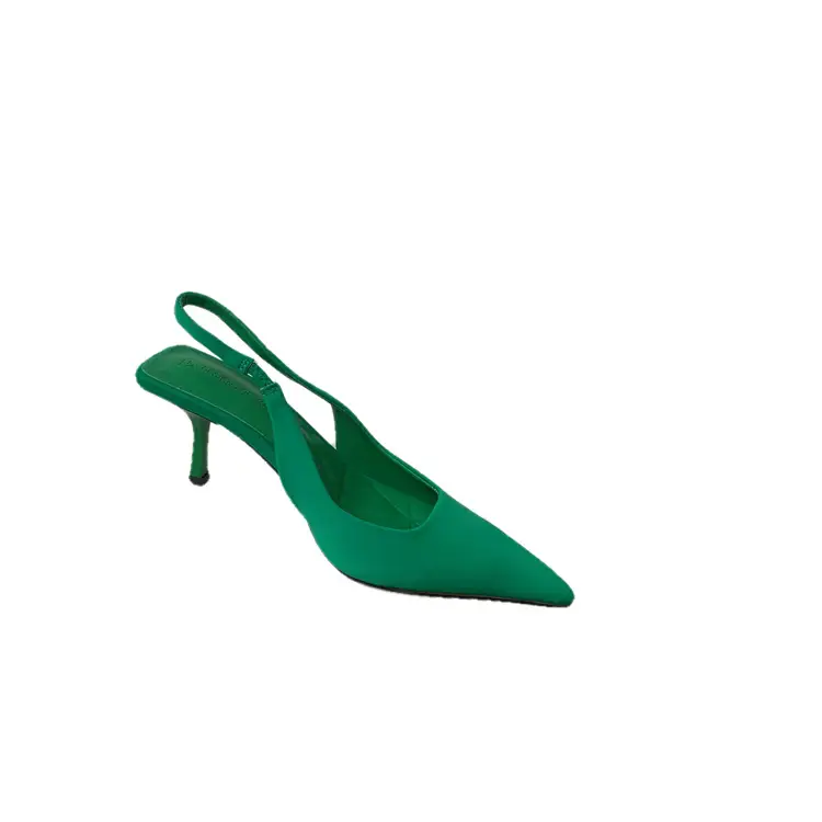 Green Pointed Toe Stiletto Heel Women's Sandals Medium - Image 10