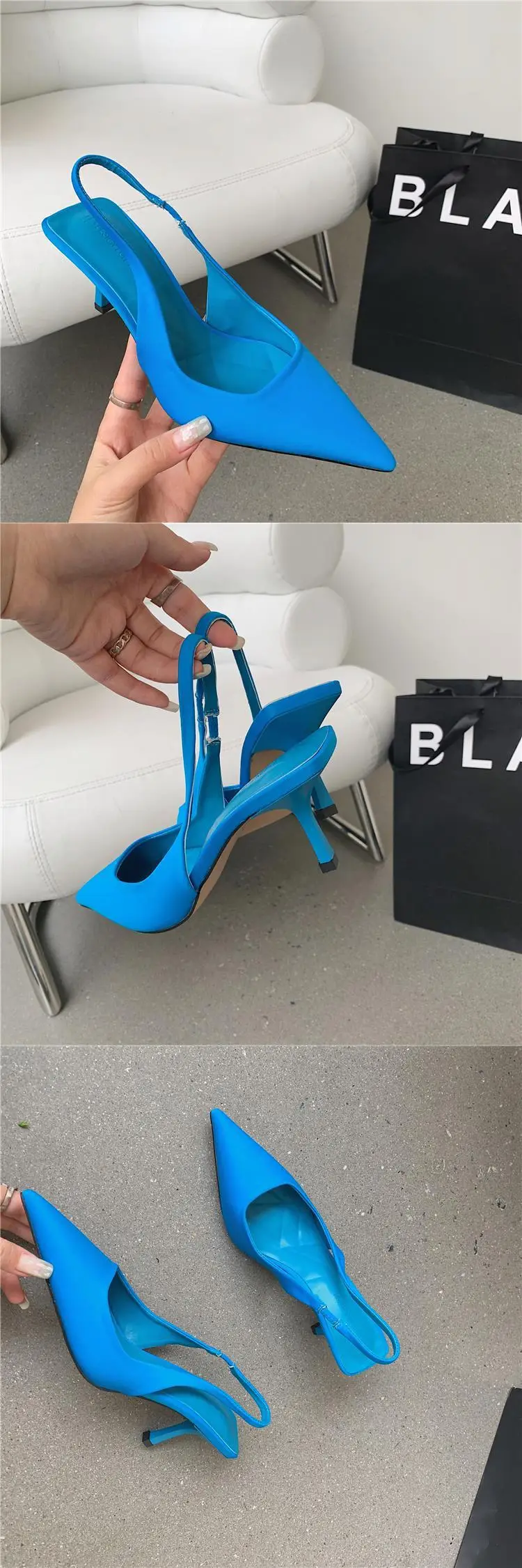 Green Pointed Toe Stiletto Heel Women's Sandals Medium — feature 13