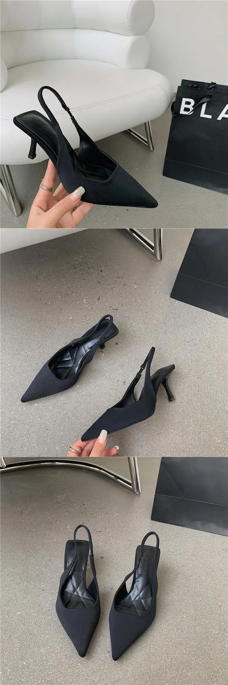 Green Pointed Toe Stiletto Heel Women's Sandals Medium — feature 15