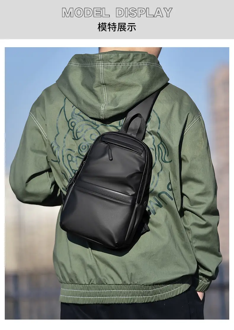 Men's Large Capacity Business Shoulder Bag Black — feature 14