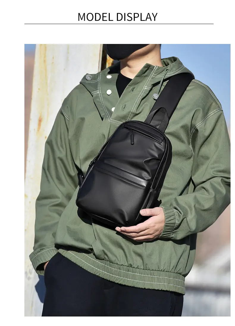 Men's Large Capacity Business Shoulder Bag Black — feature 15