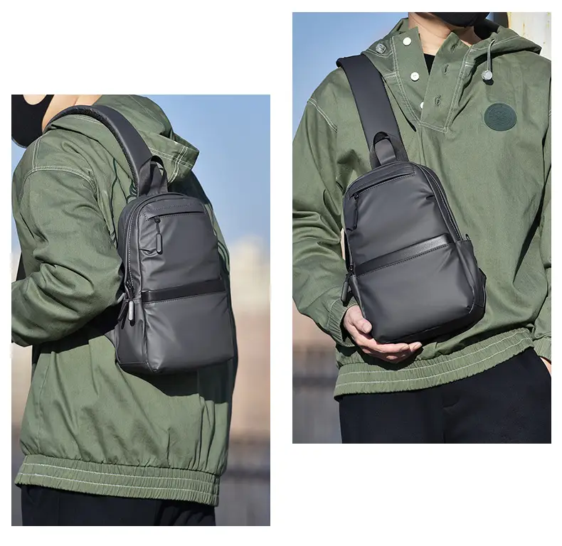 Men's Large Capacity Business Shoulder Bag Black — feature 16