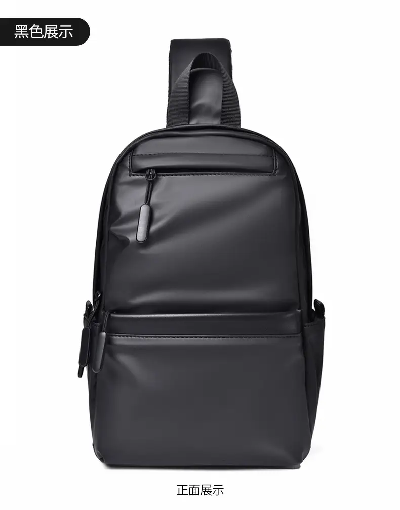 Men's Large Capacity Business Shoulder Bag Black — feature 29