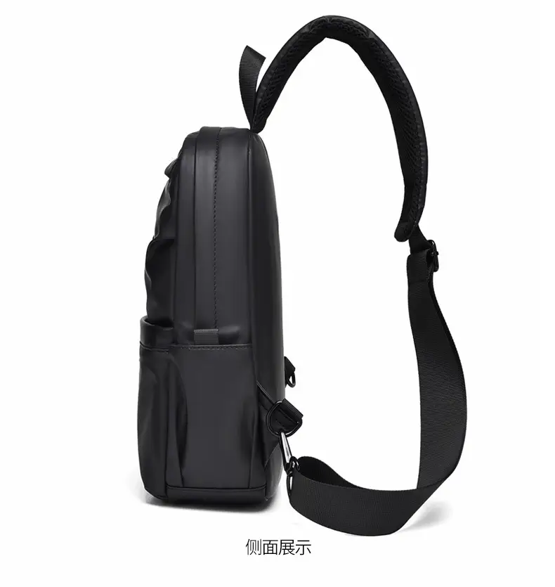 Men's Large Capacity Business Shoulder Bag Black — feature 31