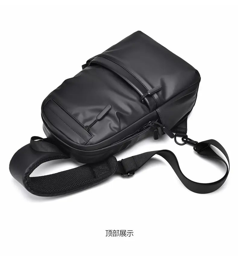 Men's Large Capacity Business Shoulder Bag Black — feature 33