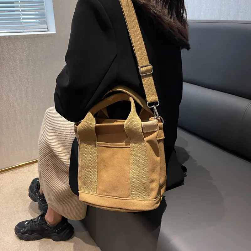 Korean Style Tan Shoulder Bag for Women - Image 7