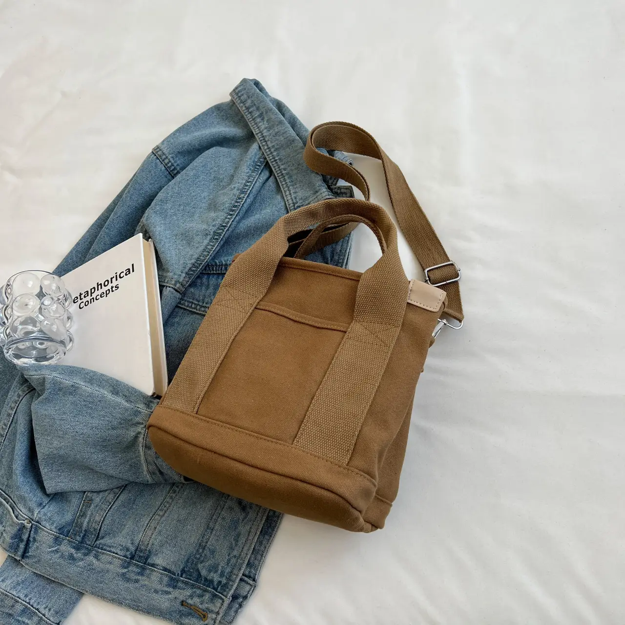 Korean Style Tan Shoulder Bag for Women - Image 4