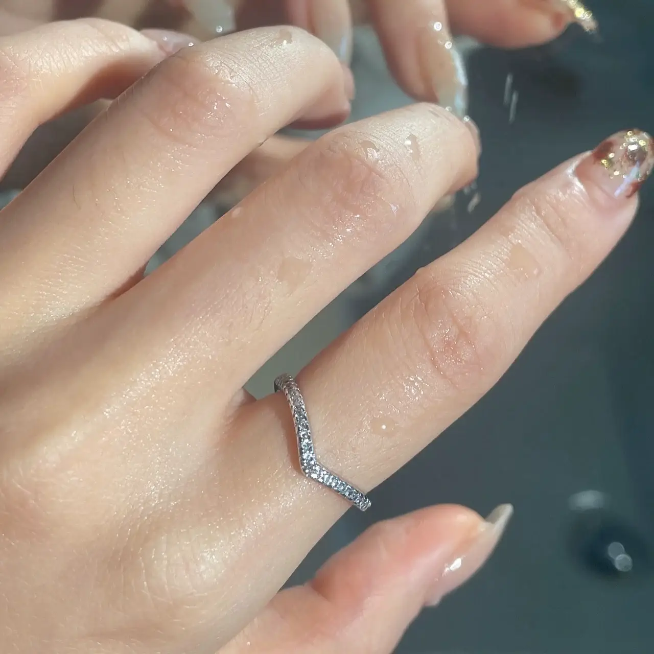 Moissanite V-Shape Diamond Ring for Women — feature 5