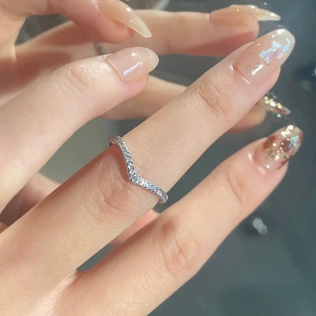 Moissanite V-Shape Diamond Ring for Women — feature 9