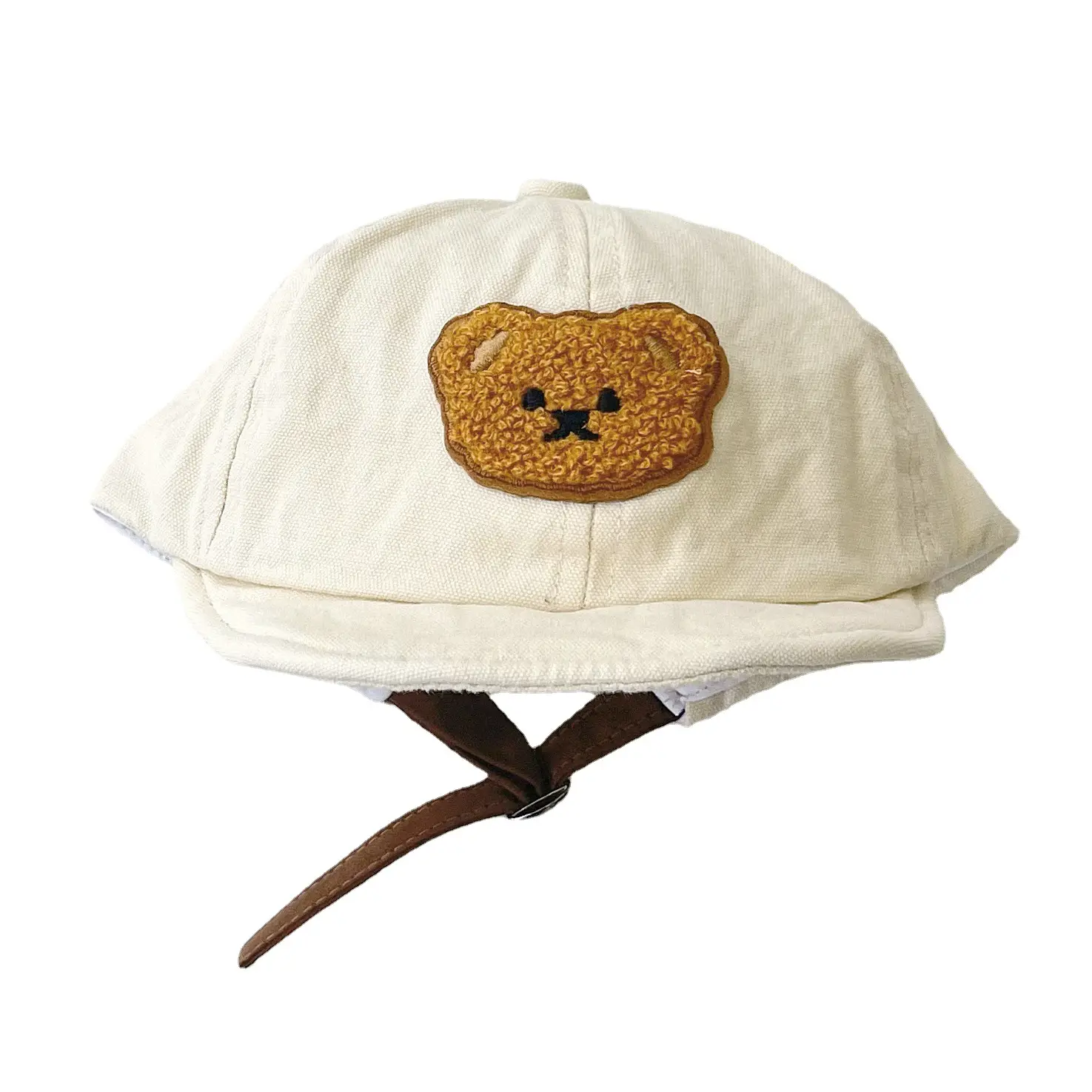 Qiu Nan Baby Hats Spring Autumn Korean Style Bear Embroidered - Image 6