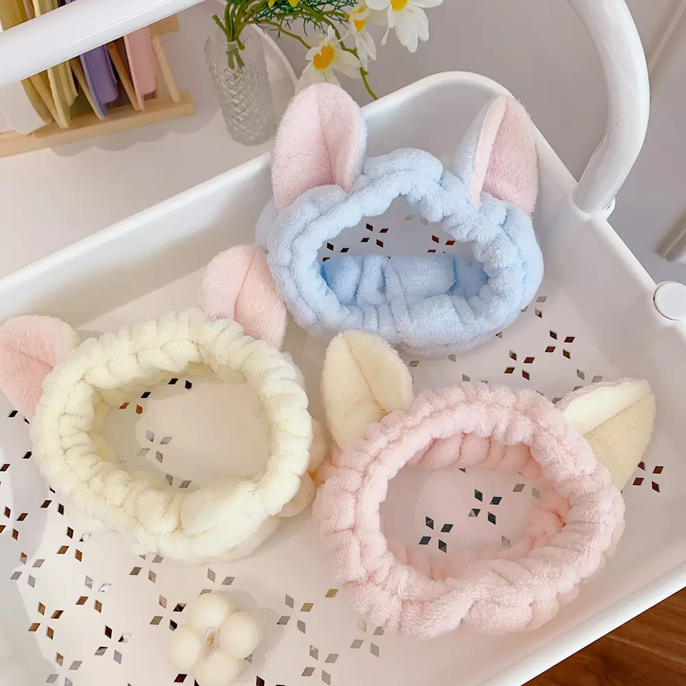 Pink Flannel Butterfly Hairband for Women — feature 1