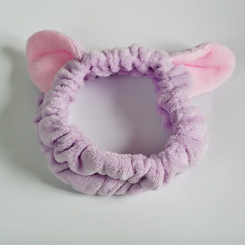 Pink Flannel Butterfly Hairband for Women