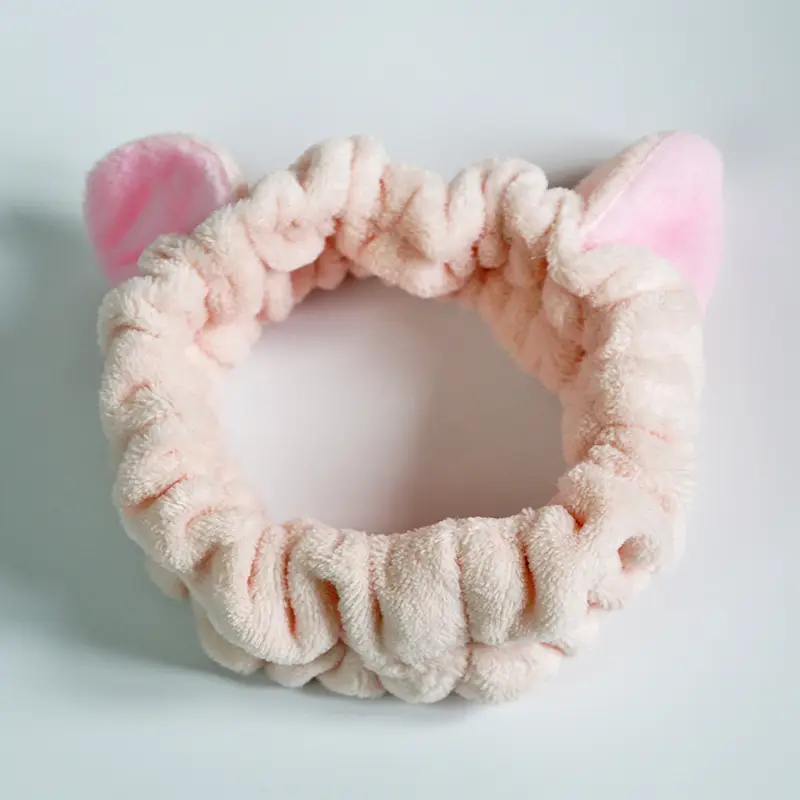 Pink Flannel Butterfly Hairband for Women