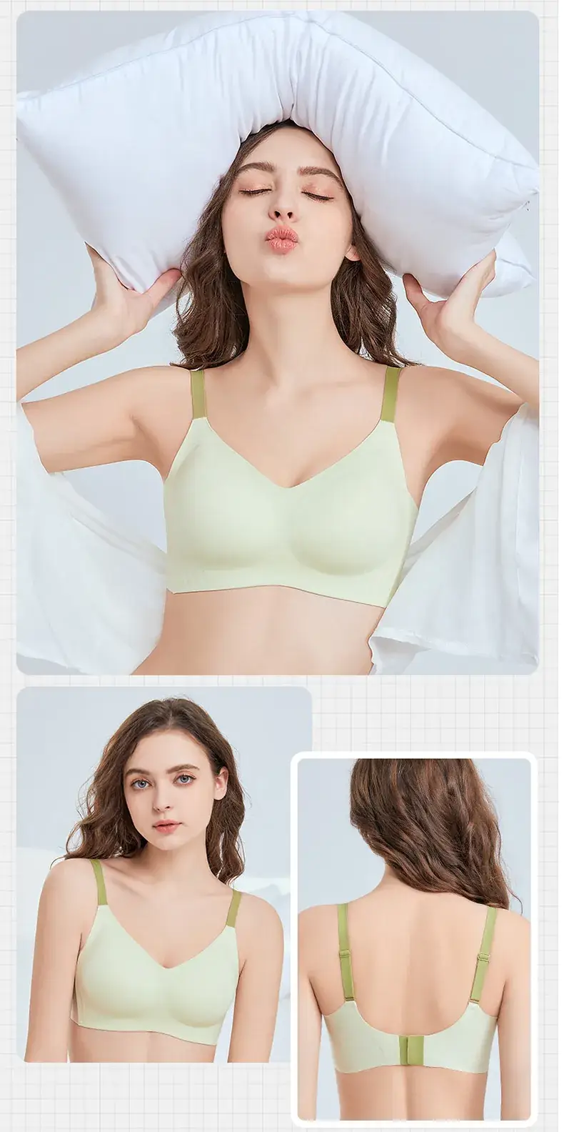 Invisible Jelly Glue Underwear Seamless Fixed Cup Pull Cup Push-up Simple Pull Bra — feature 17