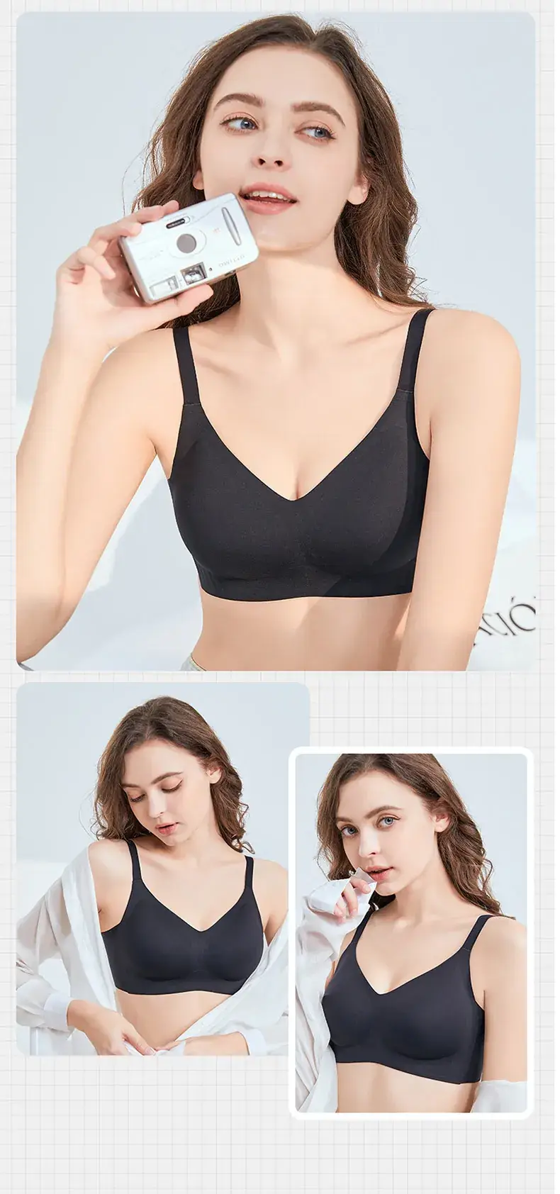Invisible Jelly Glue Underwear Seamless Fixed Cup Pull Cup Push-up Simple Pull Bra — feature 19