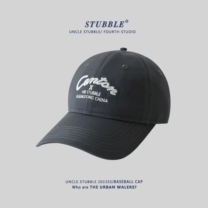 Stubble Black Baseball Cap with "Crazy" Design - Image 4