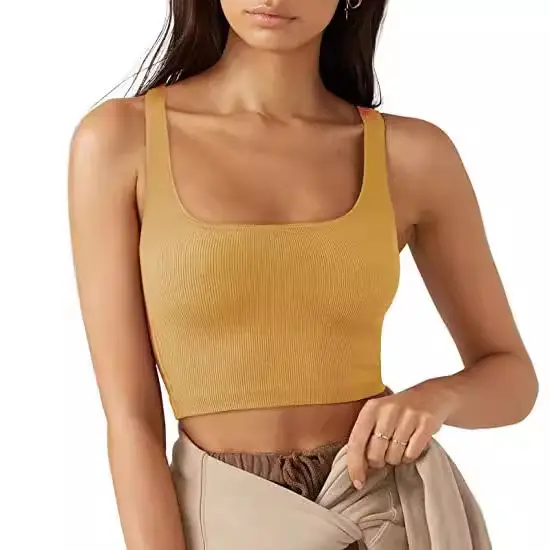 Black 23 Spring Women's Solid Color Crop Top