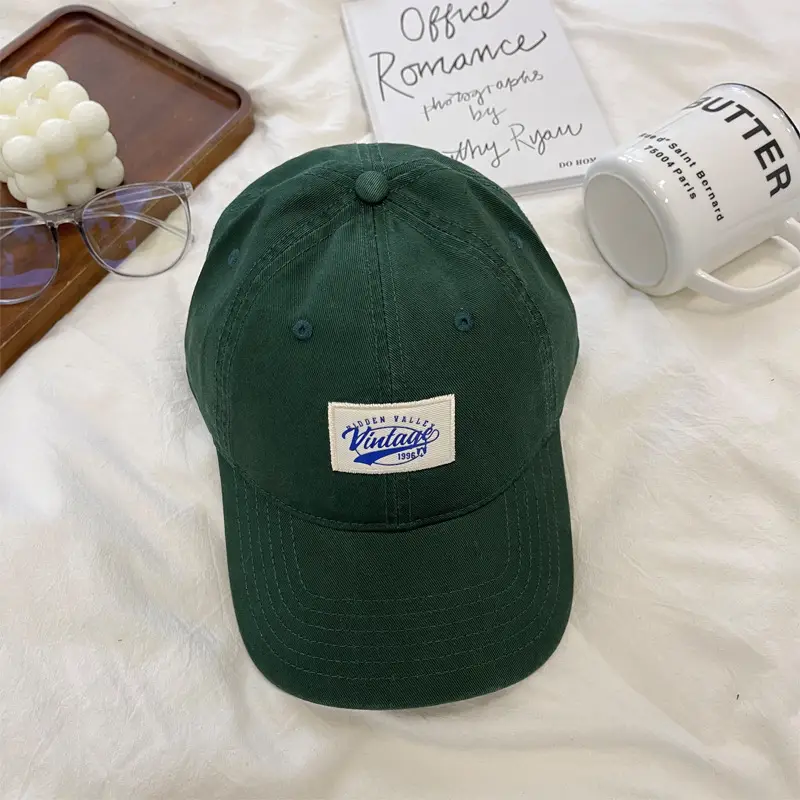 Green Retro Cap for Kids Spring Summer Casual Baseball Cap - Image 4