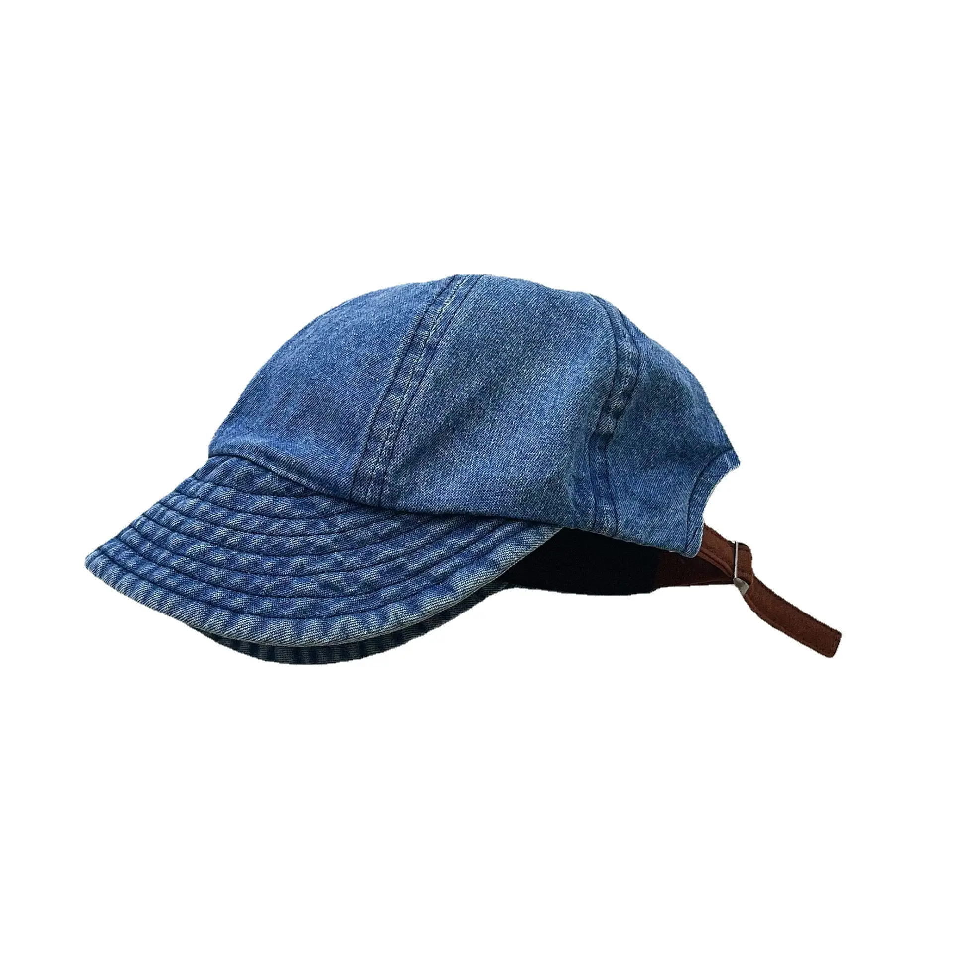 Baby Denim Peaked Hat with Sunglasses Blue