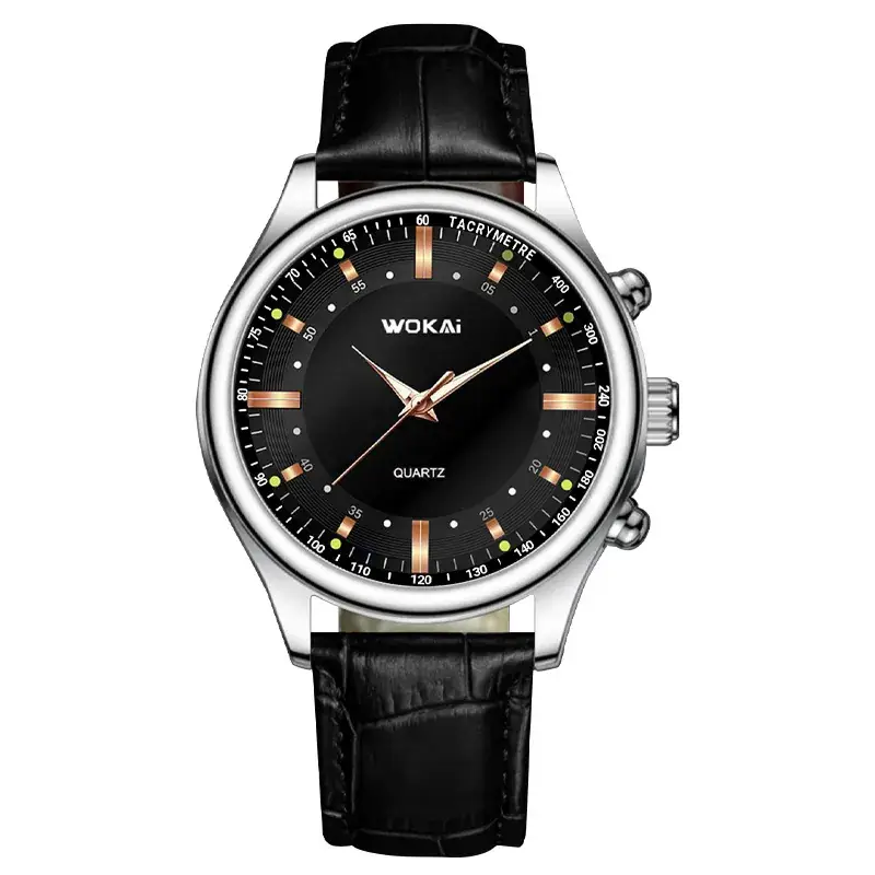 Men's Quartz Sports Watch Black Analog Casual Belt - Image 6
