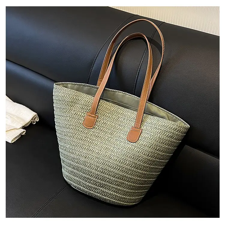 Women's Large Straw Woven Shoulder Bag Autumn Winter — feature 33