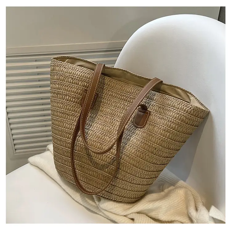 Women's Large Straw Woven Shoulder Bag Autumn Winter — feature 35