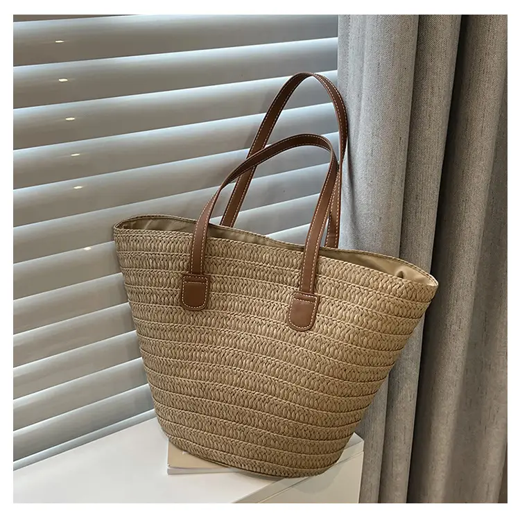 Women's Large Straw Woven Shoulder Bag Autumn Winter — feature 37
