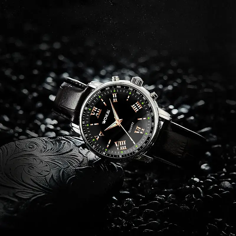 Men's Cross-Border Quartz Sports Watch Black Analog - Image 5