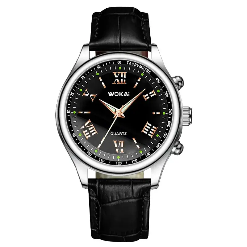 Men's Cross-Border Quartz Sports Watch Black Analog - Image 6