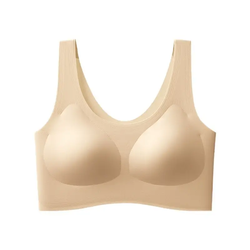 Large Bust Appears Smaller, Seamless Push-Up Bra for Women, Beautiful Back, Wireless Fixed Cup Sports Bra, Side Breast Collection, Wholesale