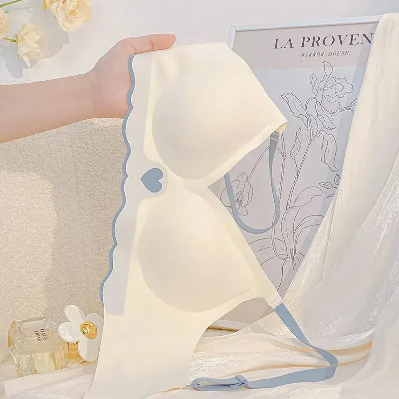 Wireless Bra with Lace Trim for Women