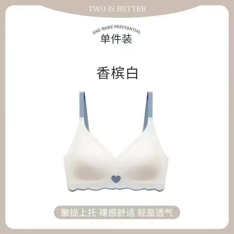 Wireless Bra with Lace Trim for Women