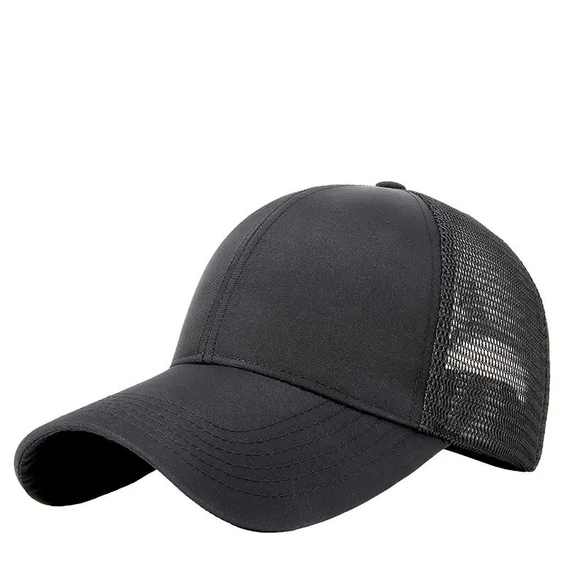 Men's Adjustable Mesh Cap White Blue Grey - Image 11