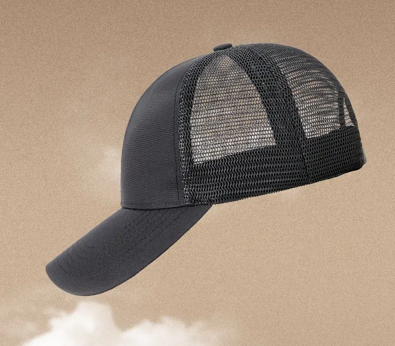 Men's Adjustable Mesh Cap White Blue Grey — feature 11