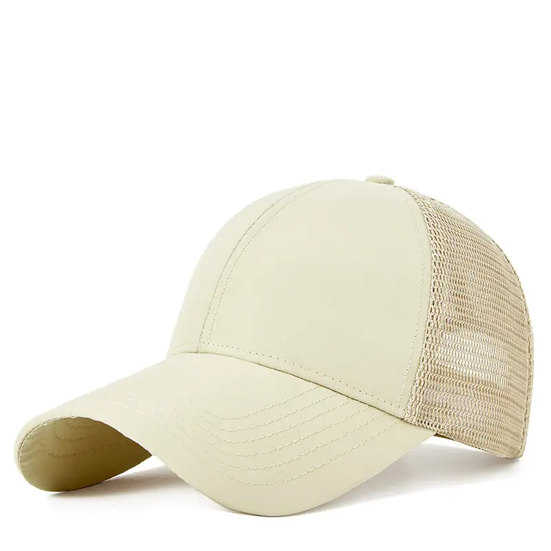 Men's Adjustable Mesh Cap White Blue Grey - Image 6
