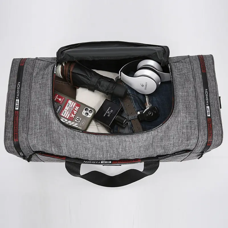 Men's Grey Sports Shoulder Bag 2025 Large Capacity - Image 8