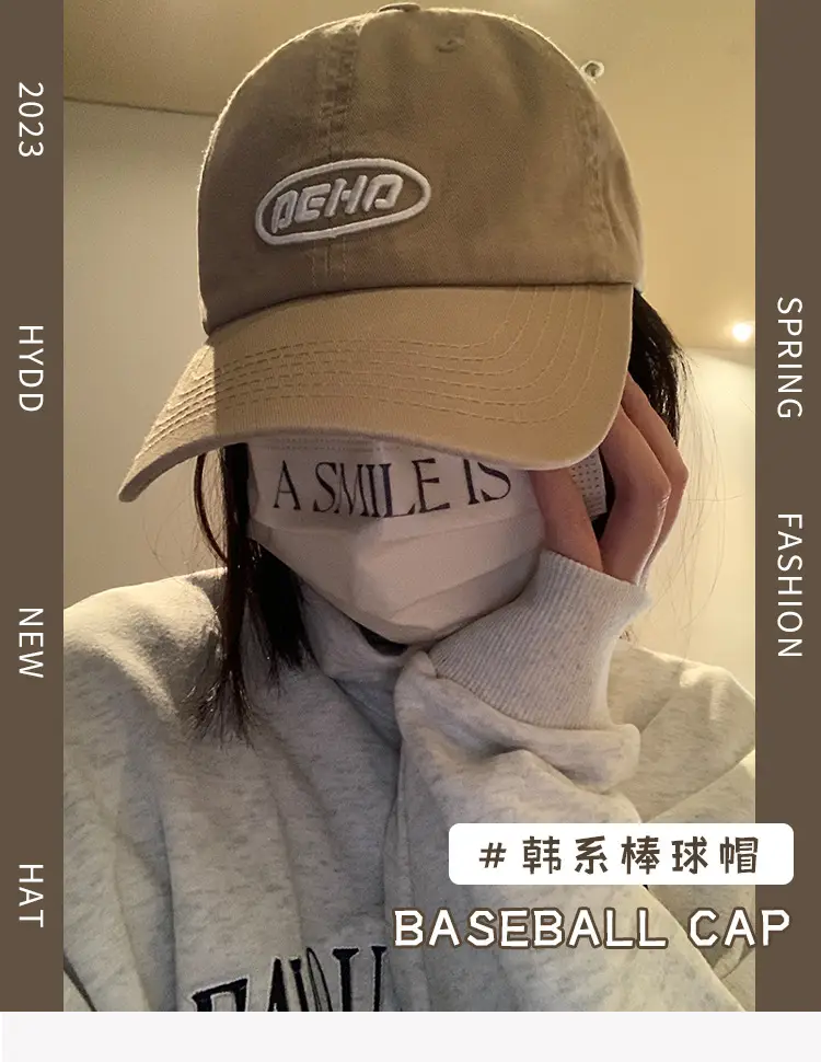 Women Black Embroidered Baseball Cap with Letter Design — feature 3