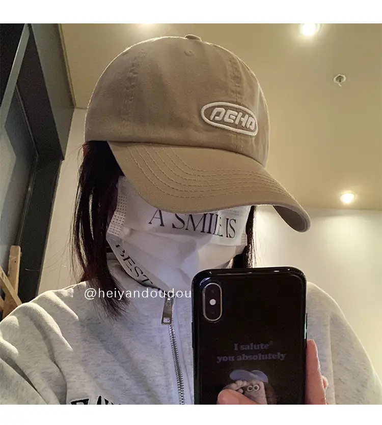 Women Black Embroidered Baseball Cap with Letter Design — feature 7