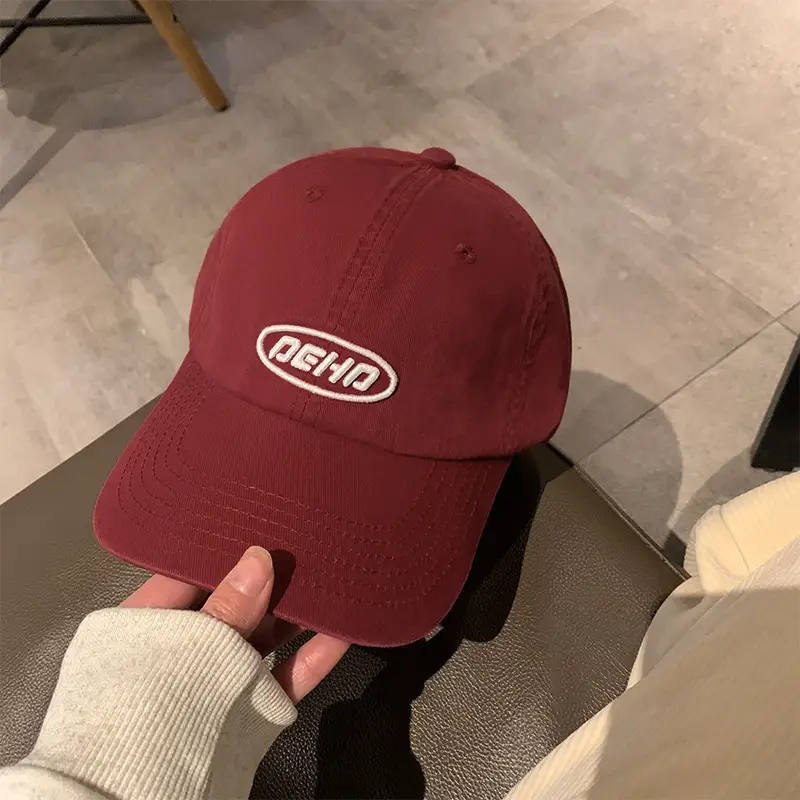 Women Black Embroidered Baseball Cap with Letter Design